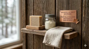 Infographic illustration depicting the heritage cold-process method of making traditional bar soap.