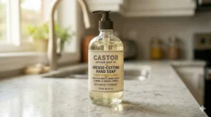 Versatile kitchen hand soap effective against grease and grime.