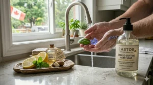 Kitchen hand soap that cleans grease while keeping skin moisturized.