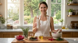 Organic ingredients used in moisturizing shower gel for women.