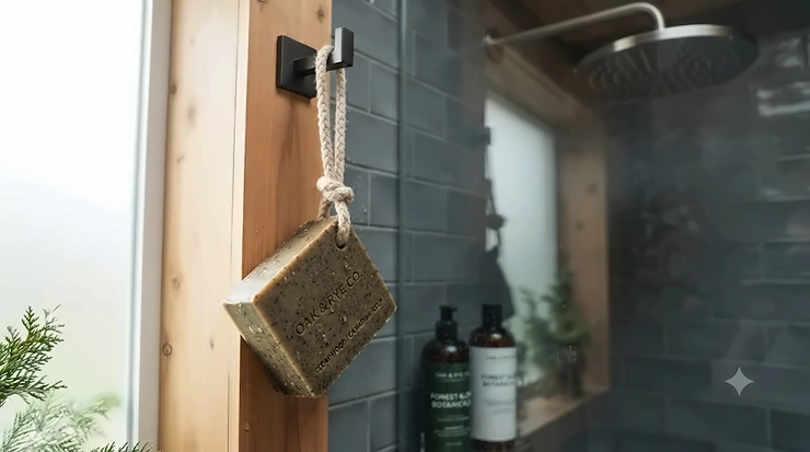 Men's soap on a rope, classic grooming.