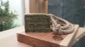 Handcrafted soap on a rope for men.