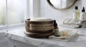 Dermatologist-tested shaving soap for sensitive skin and dry Canadian air.