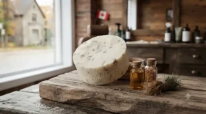 Natural ingredients like shea butter in our shaving soap for men.