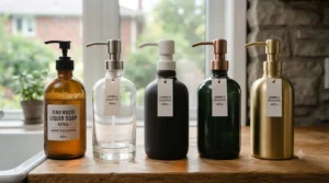 Plastic-free shipping packaging for zero waste liquid soap refill, carbon-neutral delivery across Canada. / Expédition sans plastique pour recharge de savon zéro déchet.