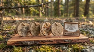 A gift set of travel soap on a rope bars. Ensemble cadeau de savons de voyage sur corde.
