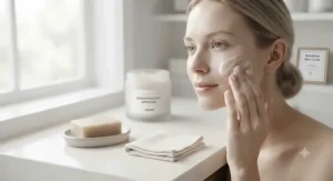 Gentle, non-irritating vegan soap for sensitive skin suitable for delicate facial care.
