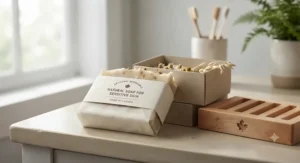Eco-friendly, plastic-free packaging of natural soap for sensitive skin popular across Canada.