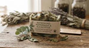 Eco-friendly wrapped natural soap bar available for under $25 CAD in Canada.