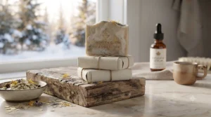 Gentle, fragrance-free natural soap for dry skin suitable for the whole family.