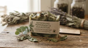Curated gift set of Canadian-made natural soap bars under $25 CAD.