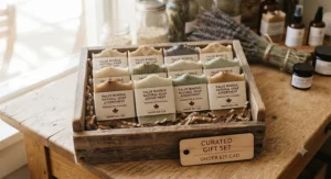 Organic pine and cedar natural soap bar under $25 CAD inspired by Canadian forests.