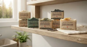 Top vegan soap bars in plastic-free packaging, helping Canadian consumers reduce their environmental footprint.
